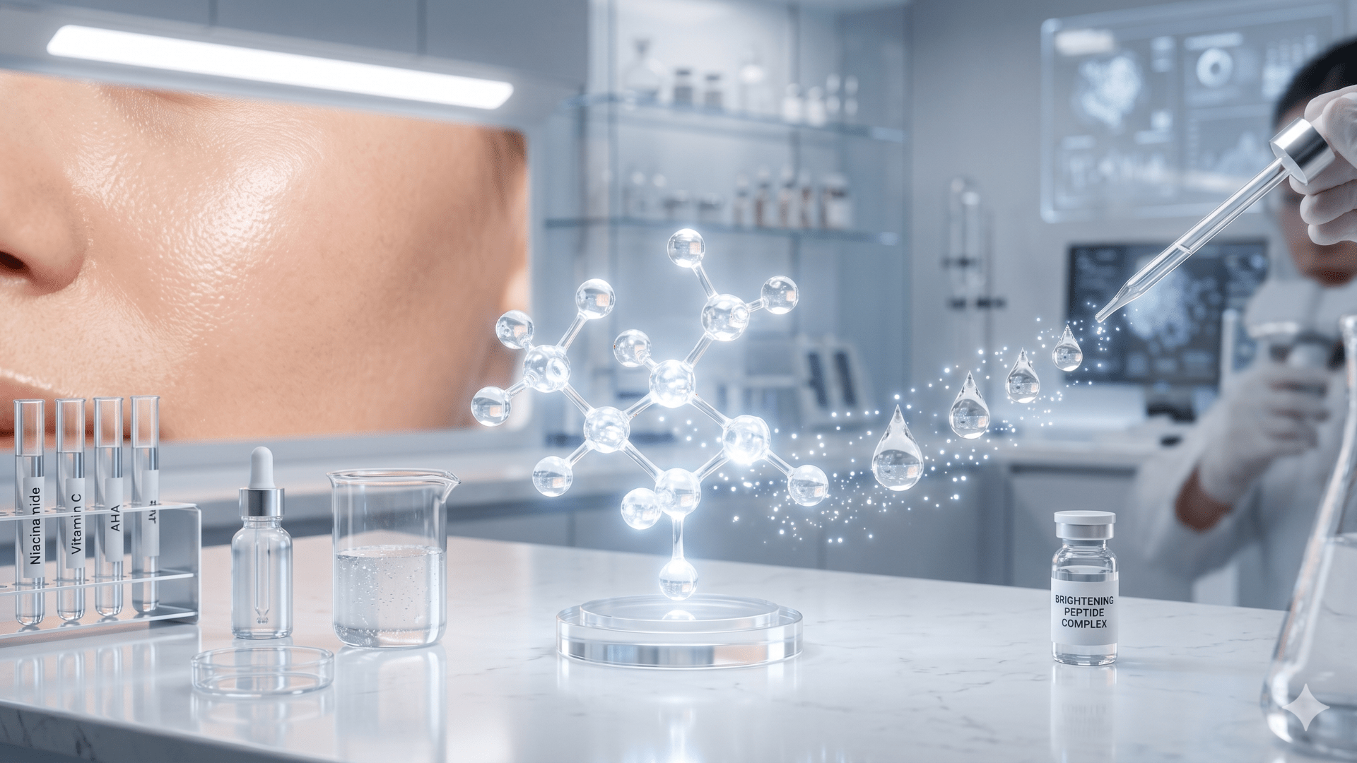 Skincare routine with glutathione products