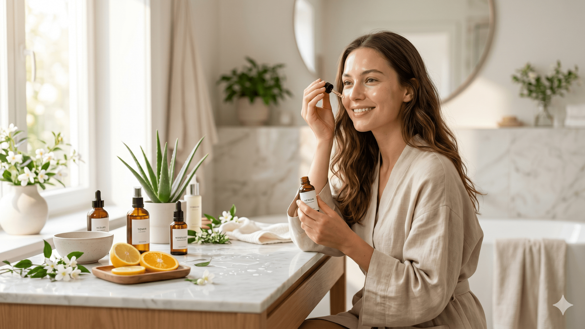 Natural skincare routine for glowing skin