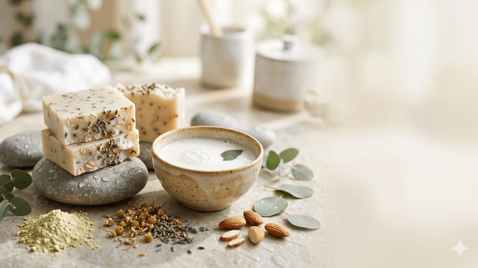 Natural goat milk soap skincare routine